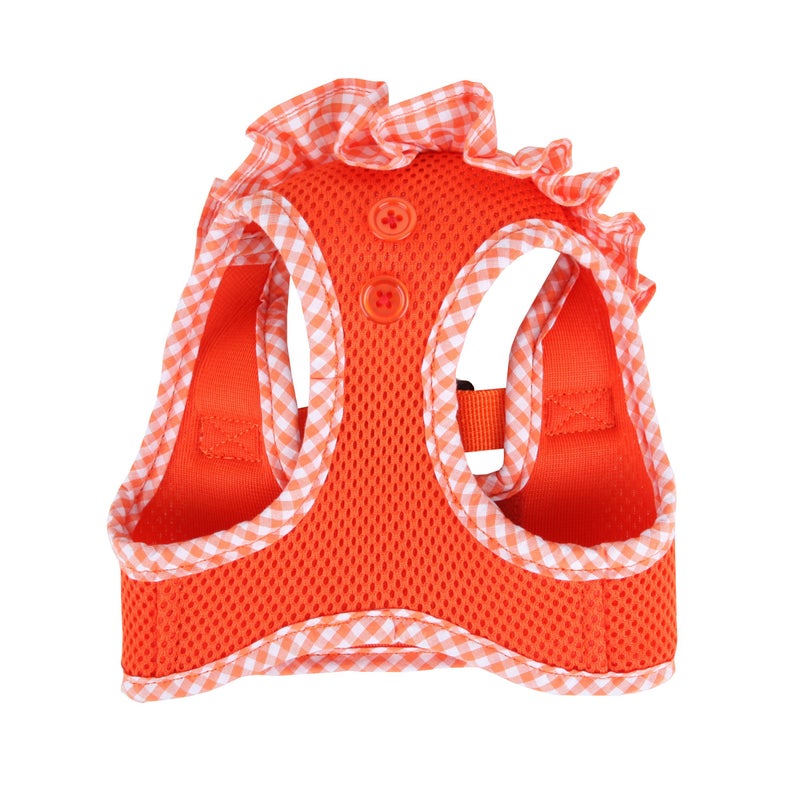 Puppia Vivien Vest Dog Harness Step-in All Season Mesh Cute No Pull No Choke Walking Training for Small Dog, Orange, Medium - Image 3